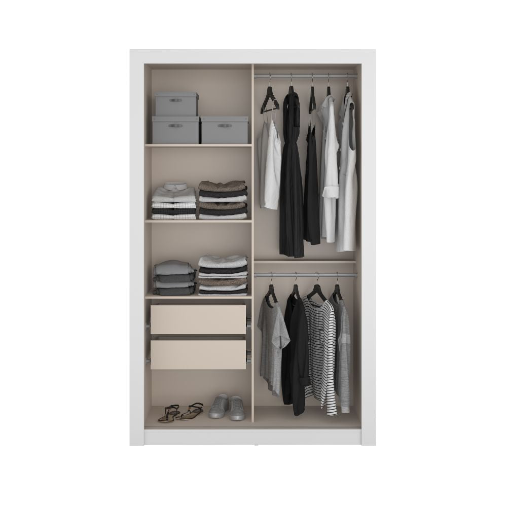 Clóset Vivacce 2P + 2C Blanco-Canela