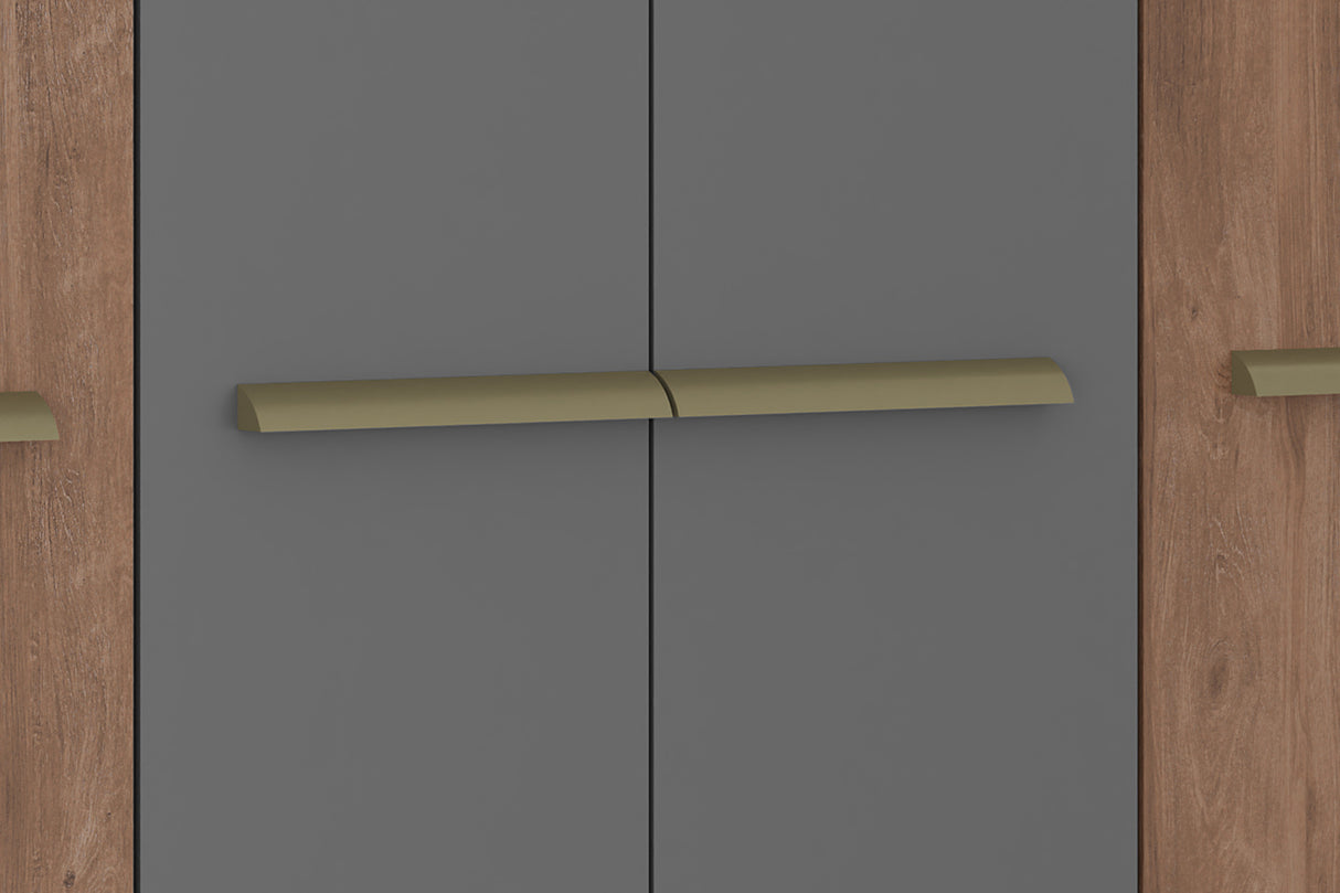 Clóset Troy 6P + 3C Canela-Titanio