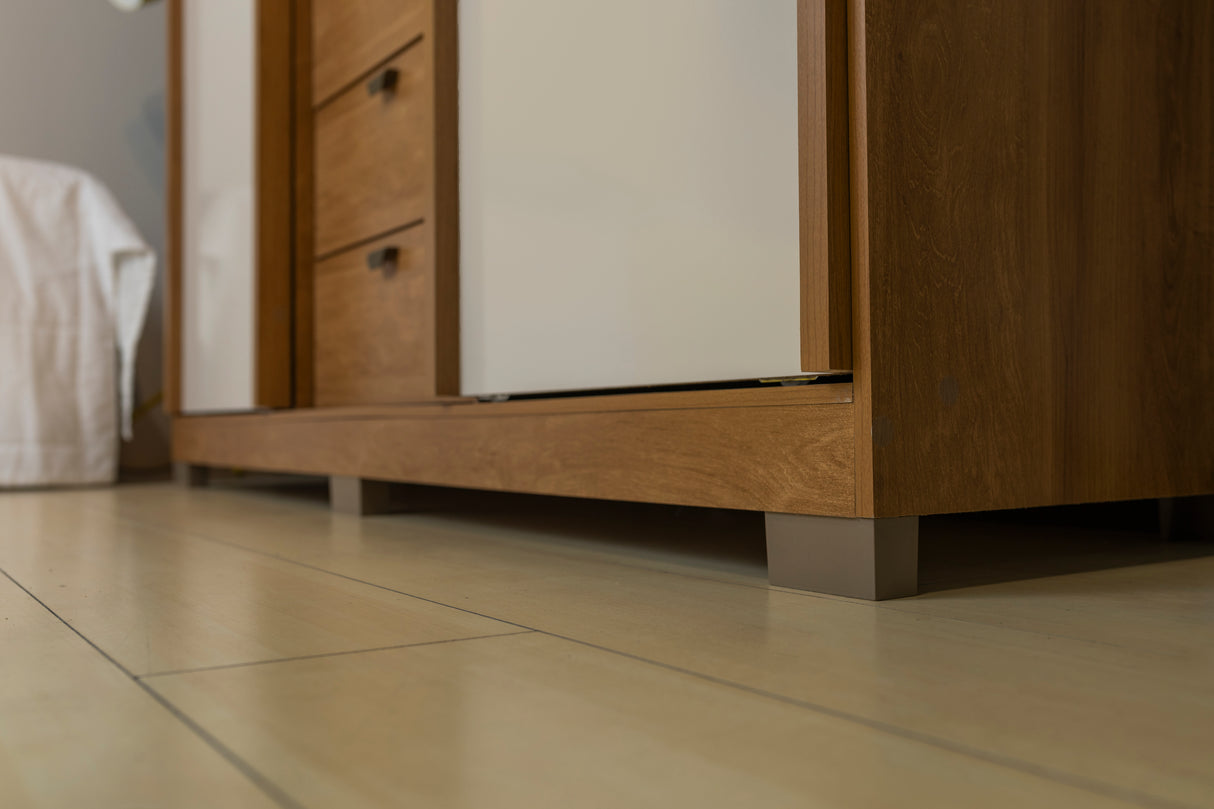 Clóset Fit 4 Puertas + 3 Cajones Canela-Vainilla