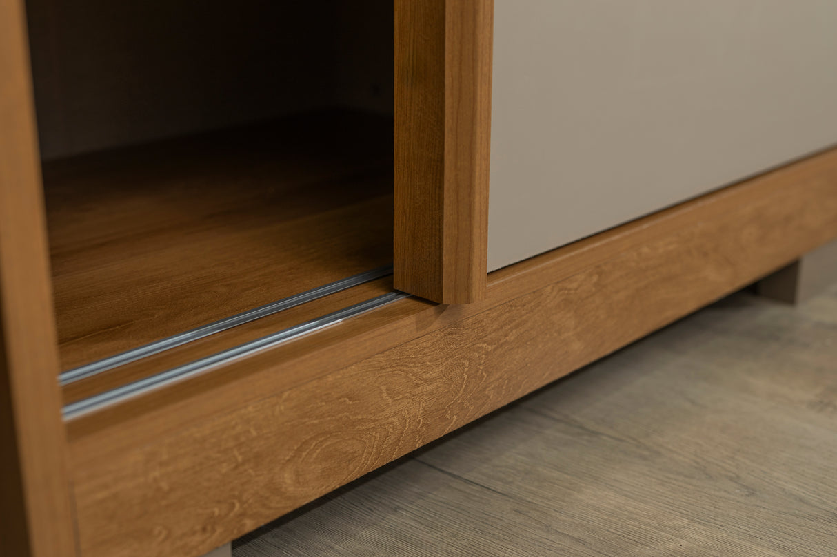 Clóset Fit 4 Puertas + 3 Cajones Canela-Vainilla