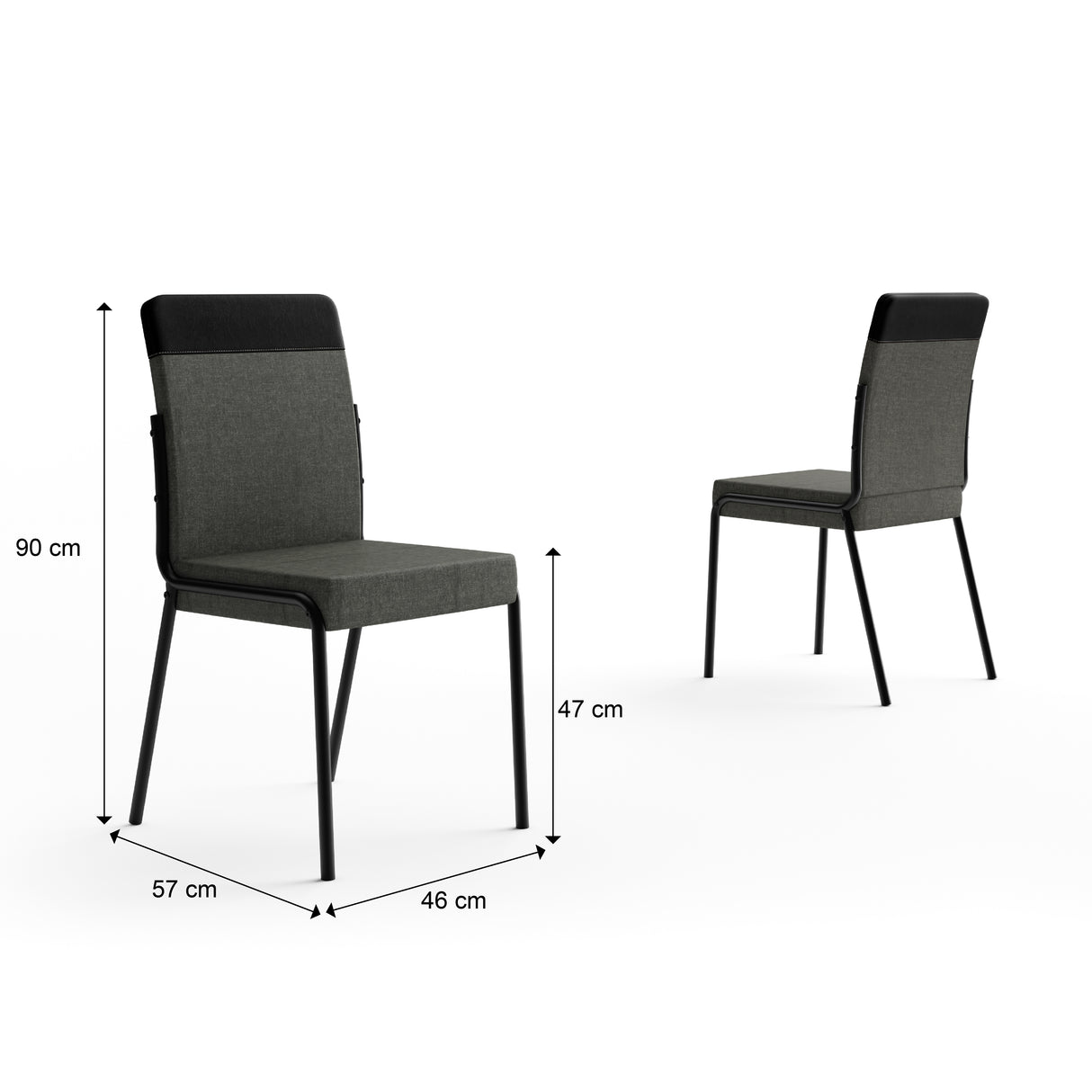 Pack de sillas Río Negras (2 Unidades)