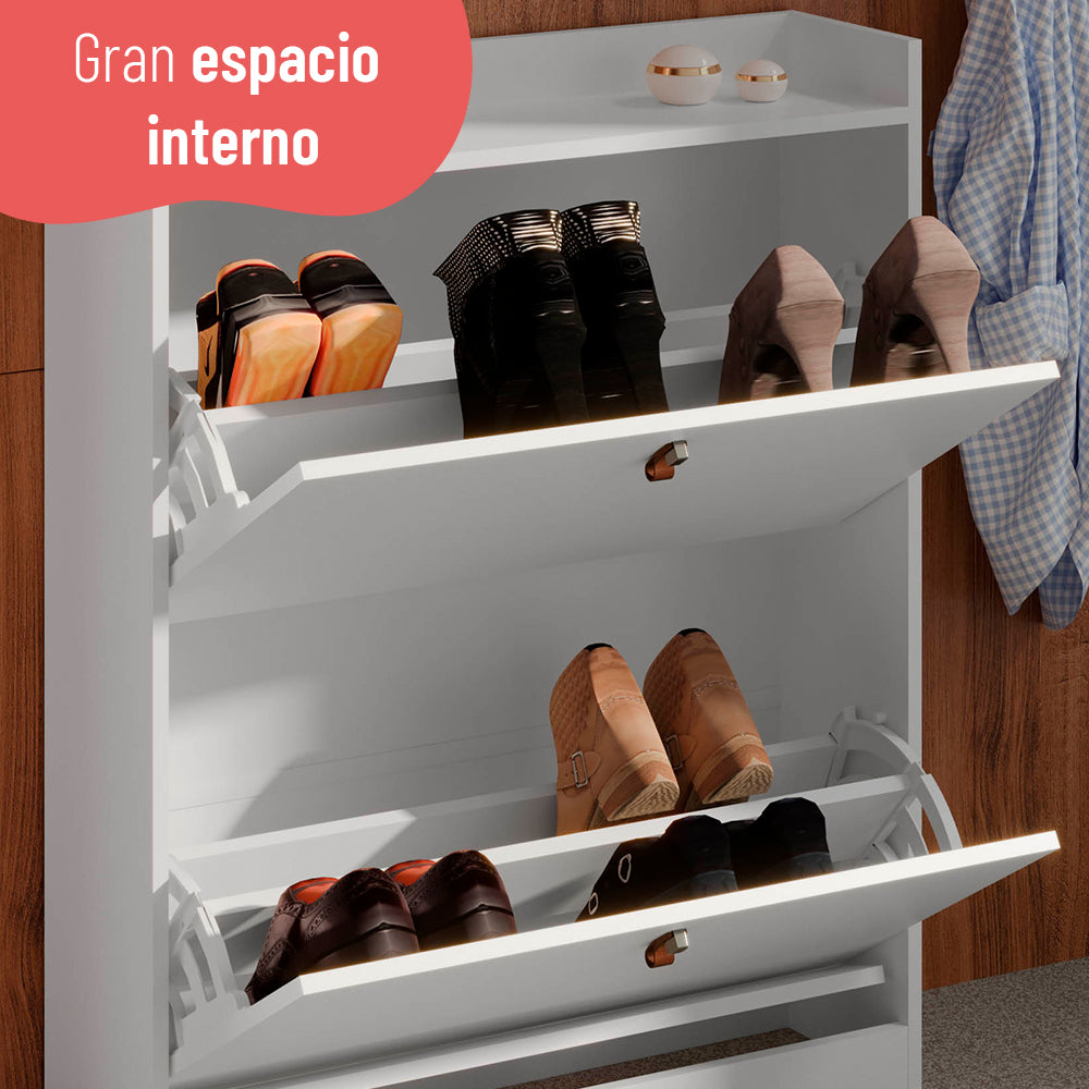 Zapatero Versa 2 Puertas Blanco