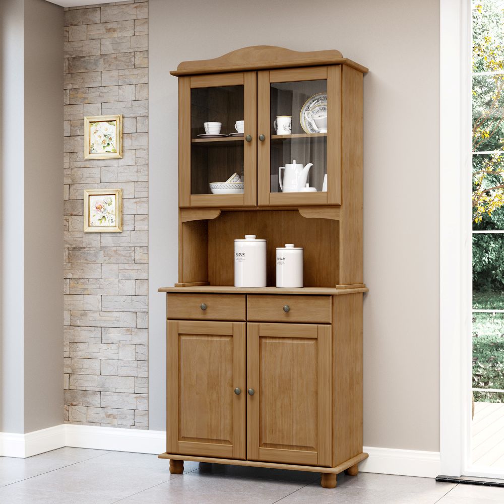 Vitrina Santa Fé 4 Puertas + 2 Cajones