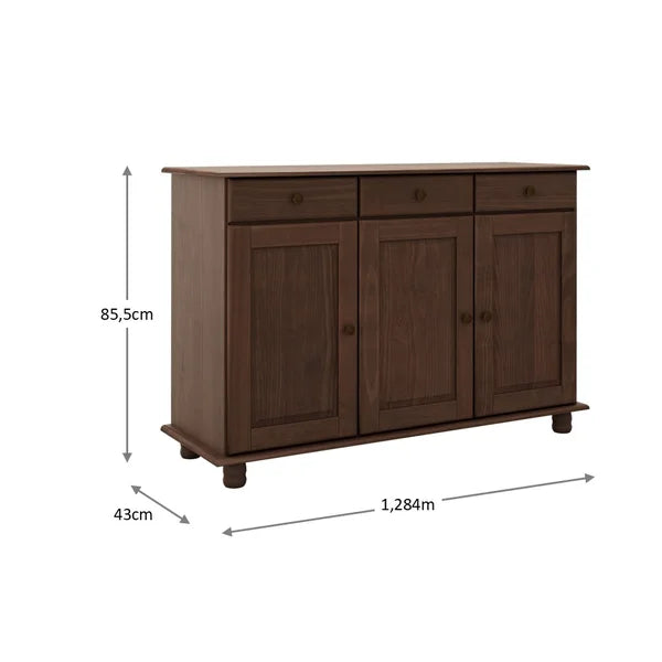Buffet Santa Fe 3 Puertas 3 Cajones Caoba