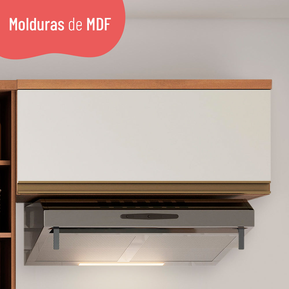 Mueble de Cocina Macadamia 4 Módulos Blanco-Canela