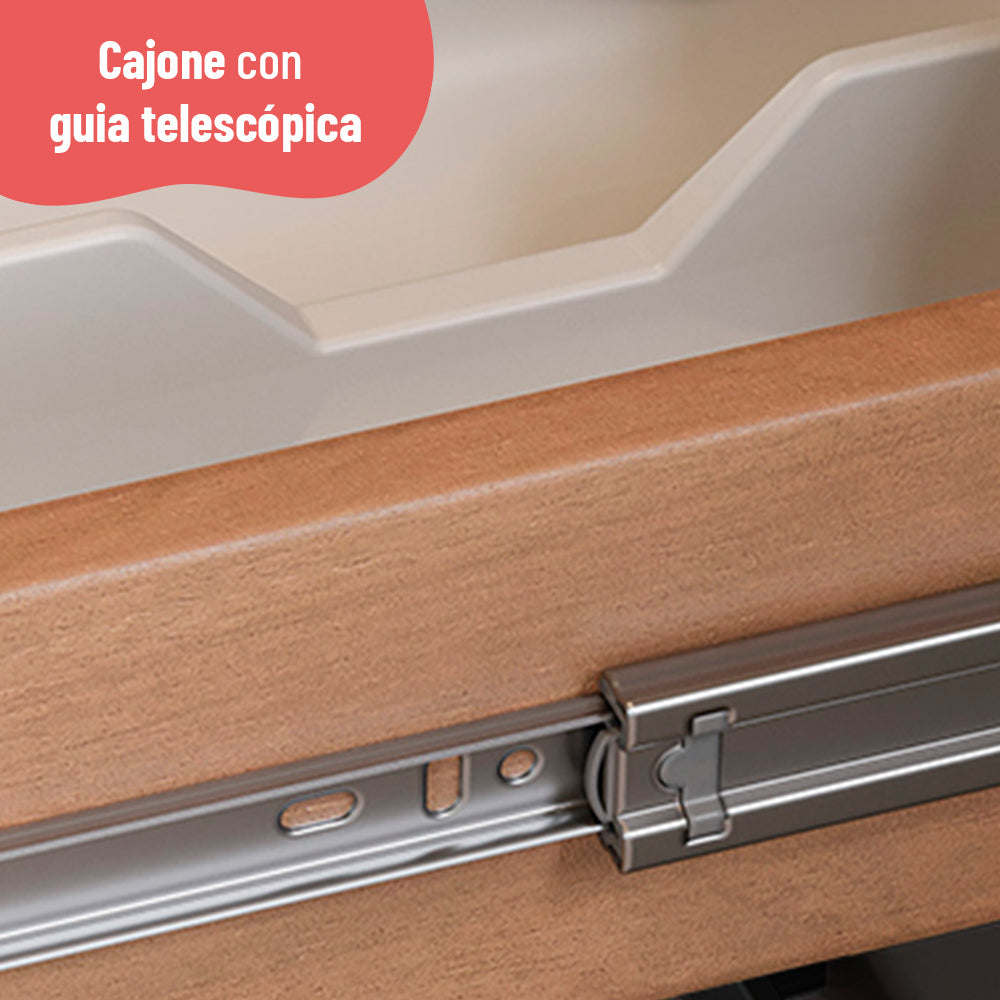 Mueble de Cocina Macadamia 4 Modulos Grafito - Canela