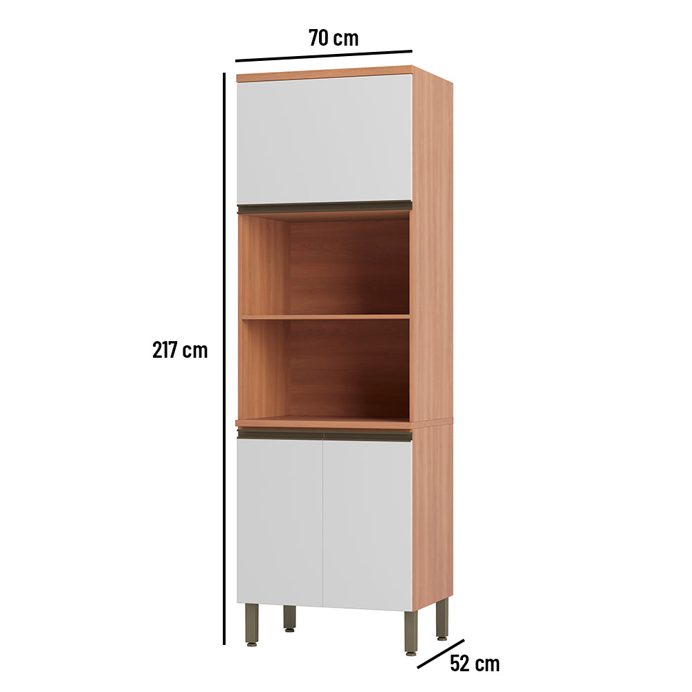 Mueble de Cocina Macadamia 4 Módulos Blanco-Canela