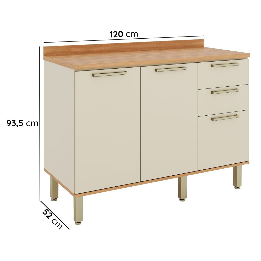 Mueble de Cocina Castaña 4 Módulos Arena - Canela