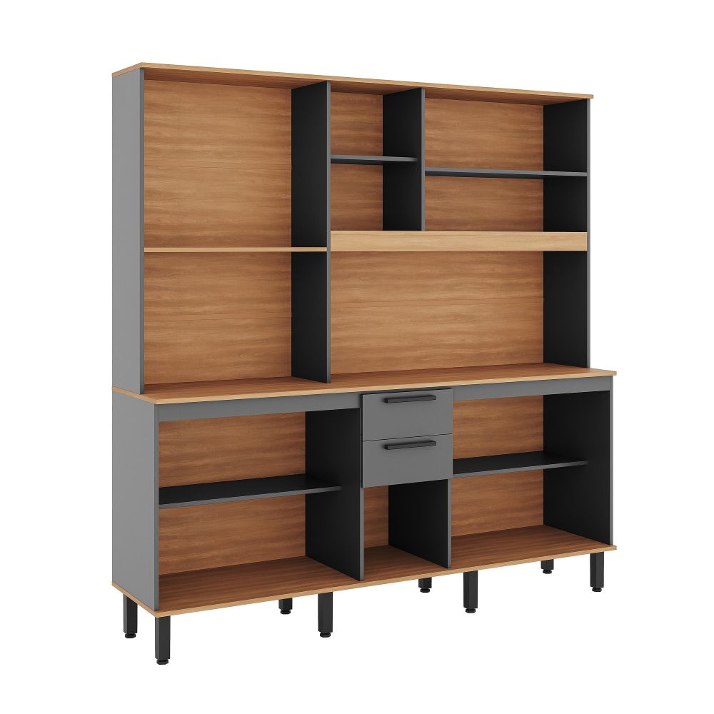 Estante de cocina Castaña 8 Puertas + 3 Cajones