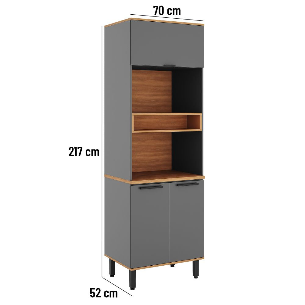 Despensero de Cocina 3 Puertas Castaña