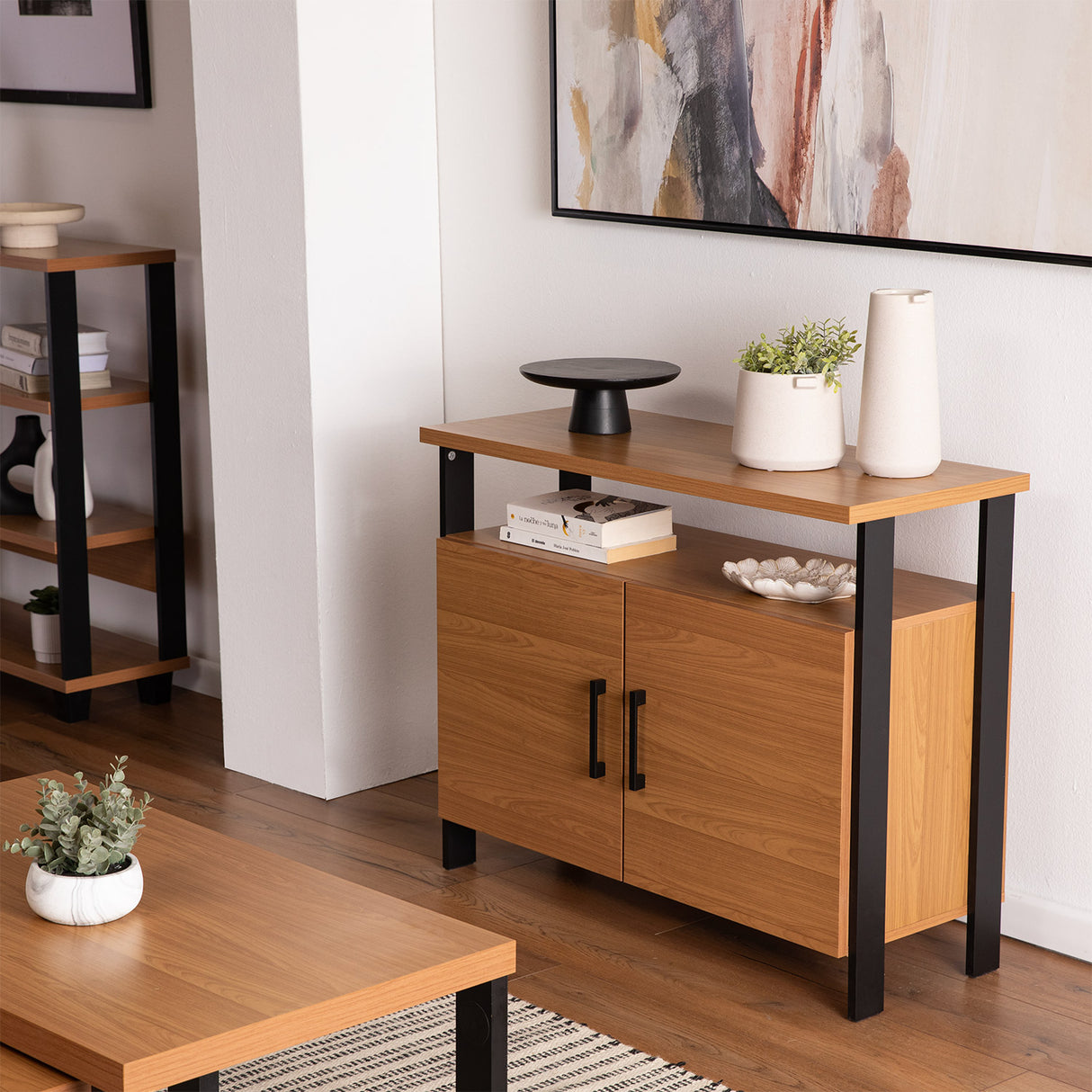 Arrimo Yulton 2 Puertas Canela-Negro