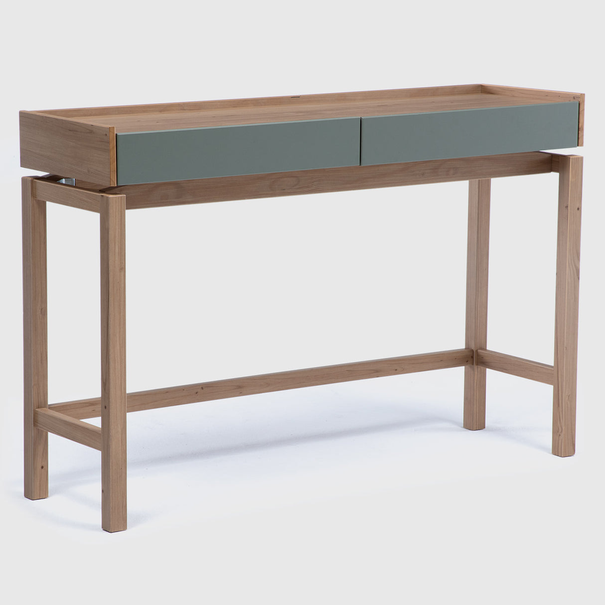 Arrimo Barcelona 2 Cajones Verde - Roble