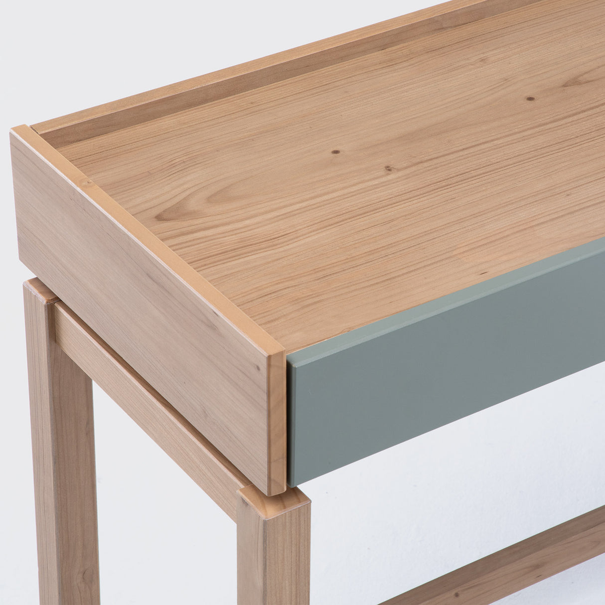 Arrimo Barcelona 2 Cajones Verde - Roble