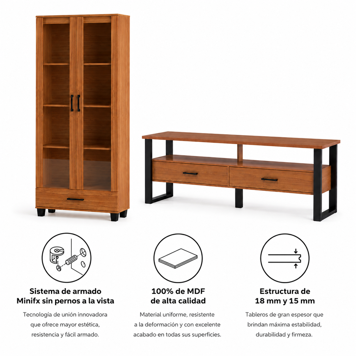 Vitrina Riñihue + Rack Queule
