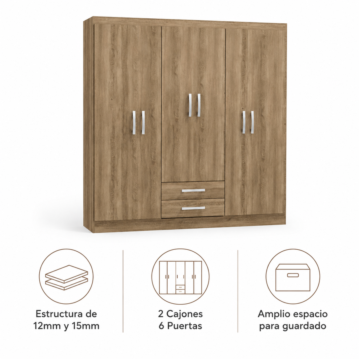 Clóset Formosa 6 Puertas 2 Cajones