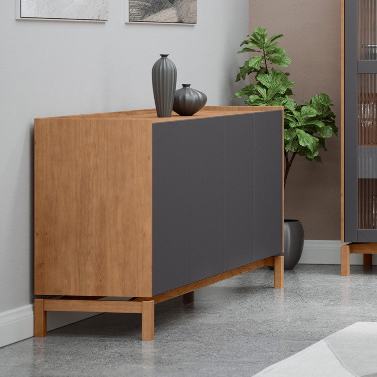 Buffet Barcelona 4P + 1C Grafito - Roble