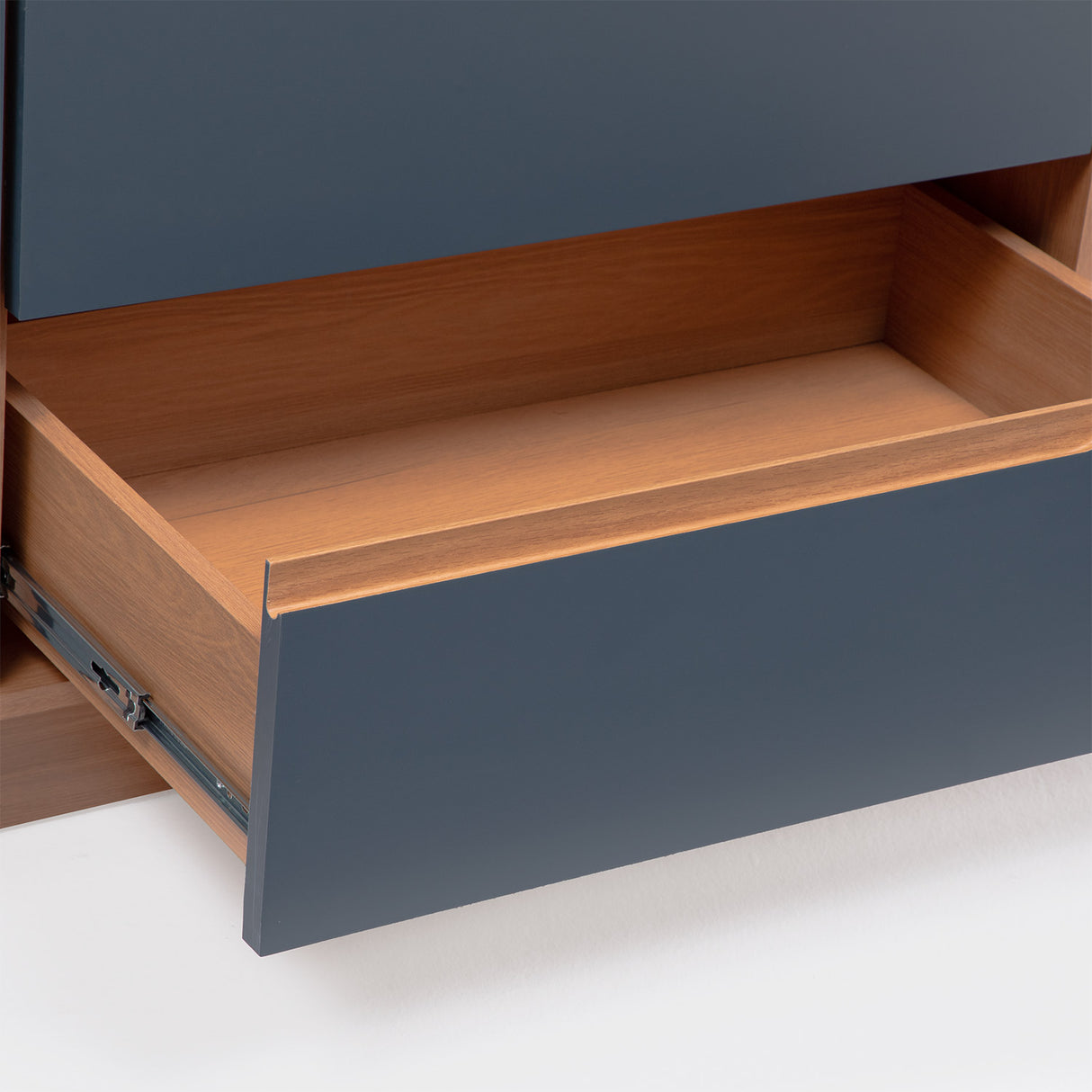 Cómoda Indiana 4 Cajones 1 Puerta Canela - Azul