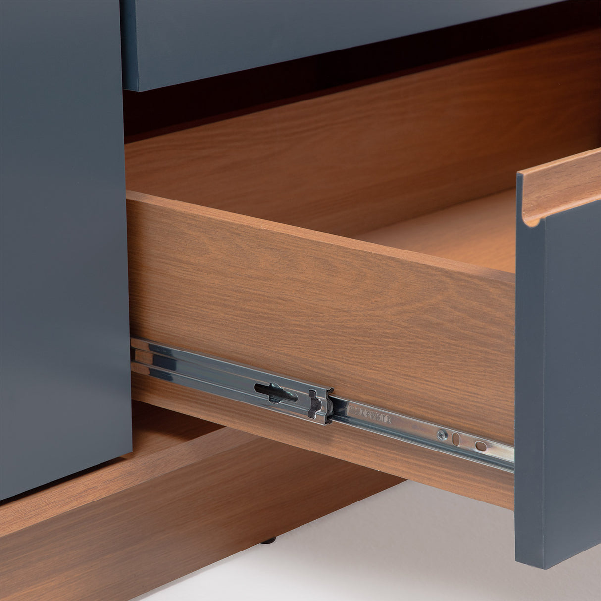 Cómoda Indiana 4 Cajones 1 Puerta Canela - Azul