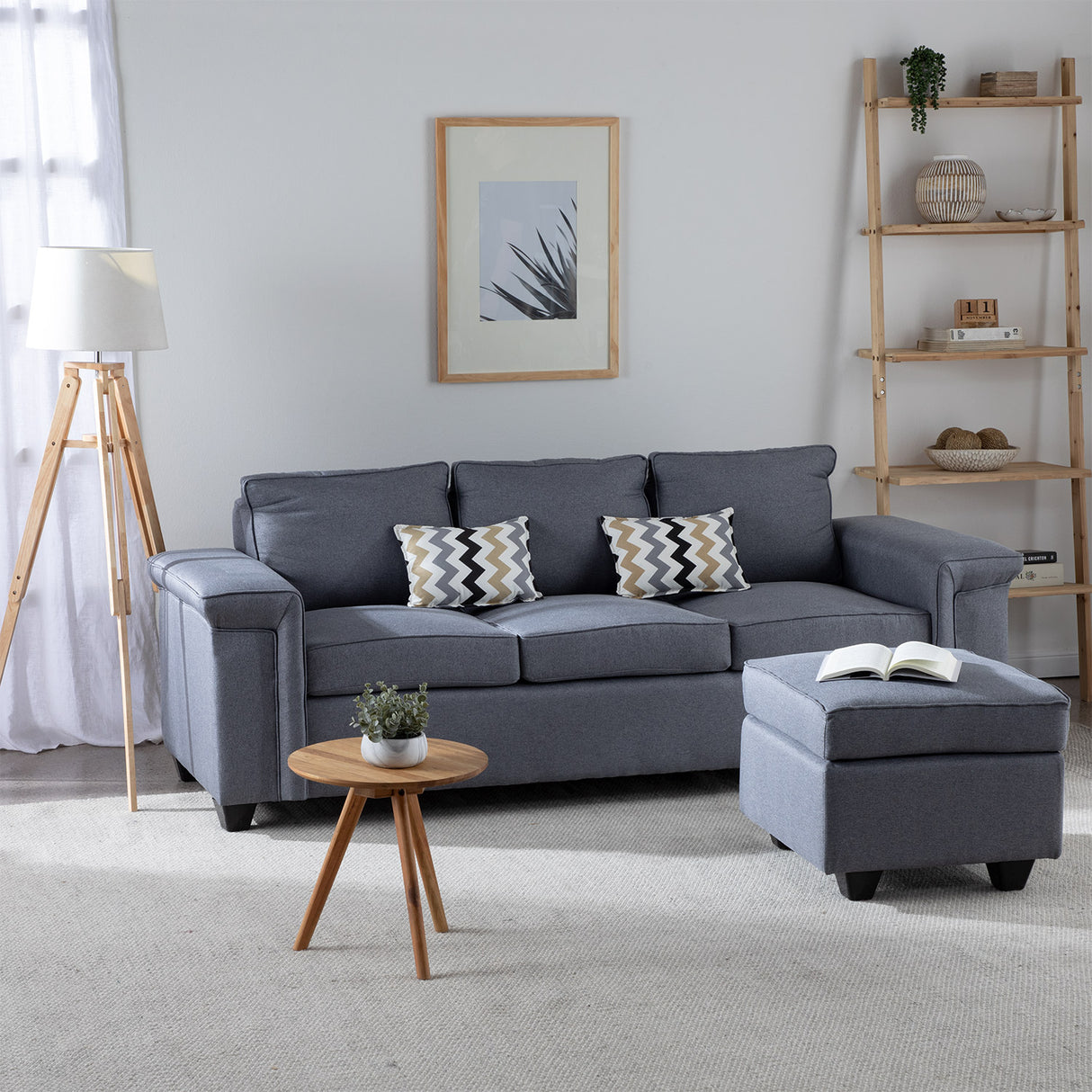 Sofá Antonia 3 Cuerpos + 1 Pouf