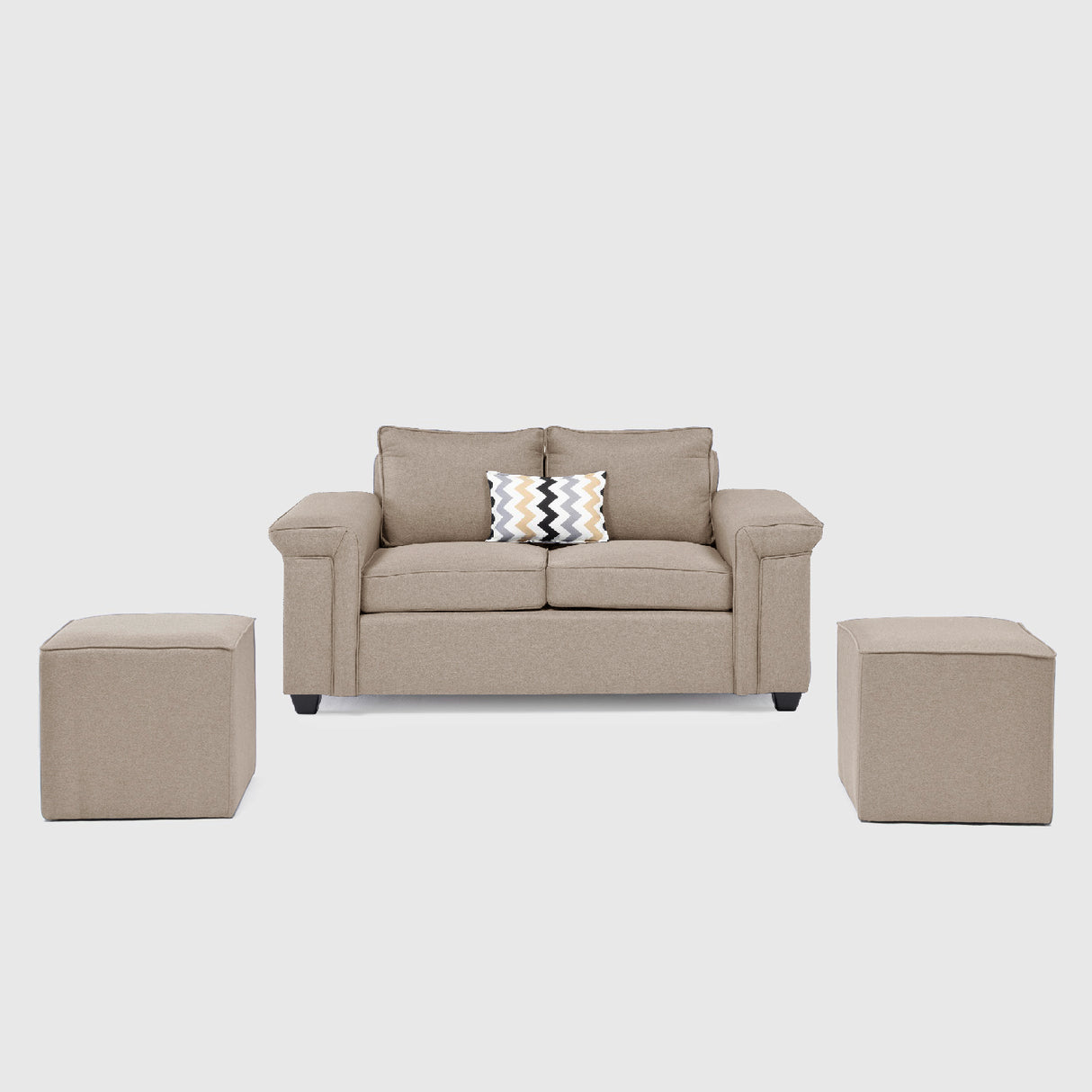 Sofá Antonia 2 Cuerpos + 2 Pouf