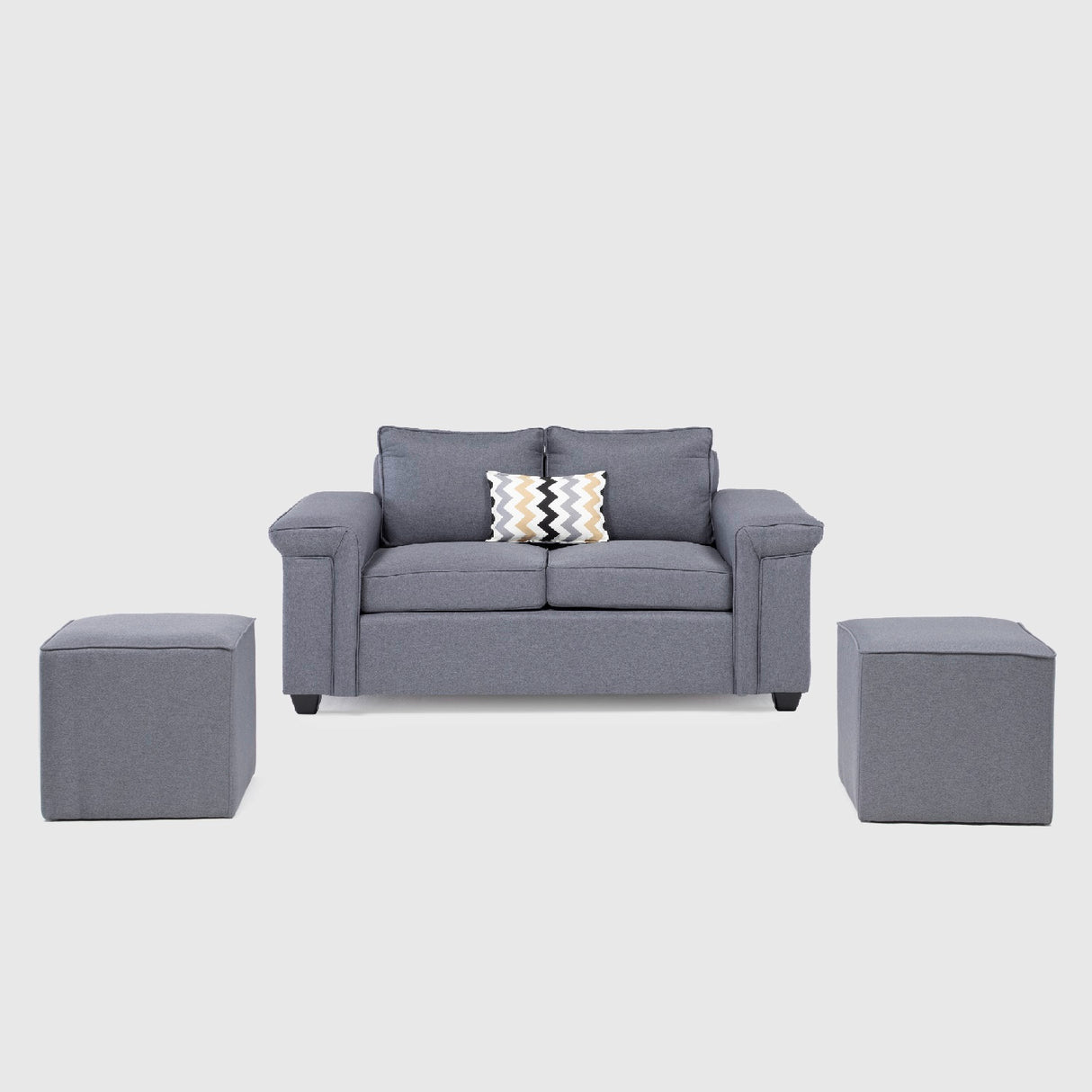 Sofá Antonia 2 Cuerpos + 2 Pouf
