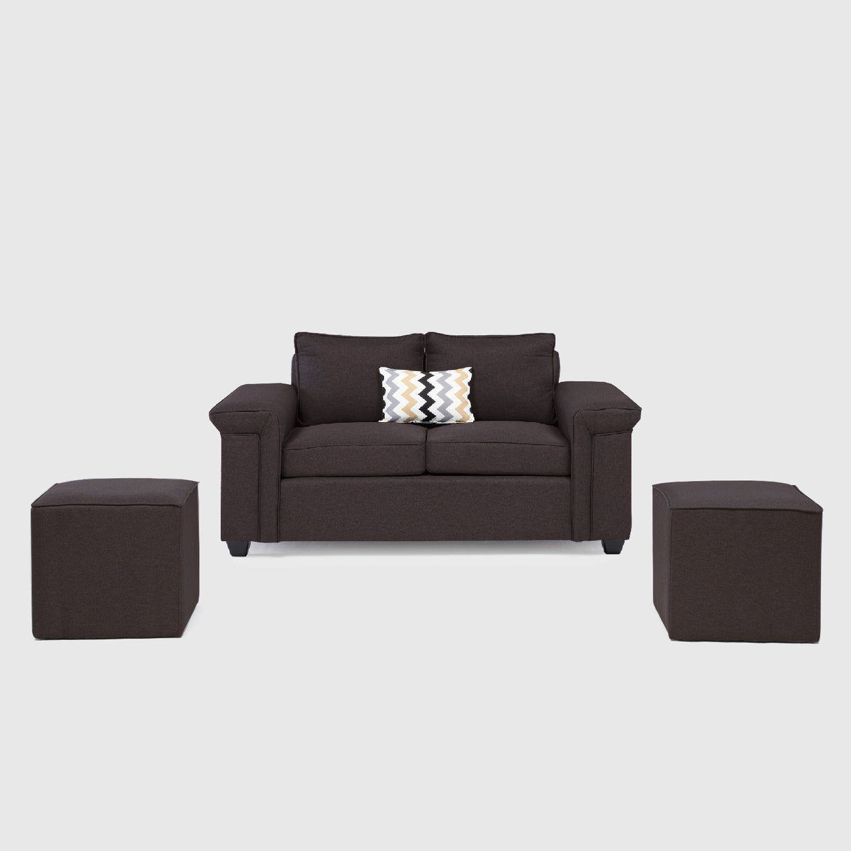 Sofá Antonia 2 Cuerpos + 2 Pouf
