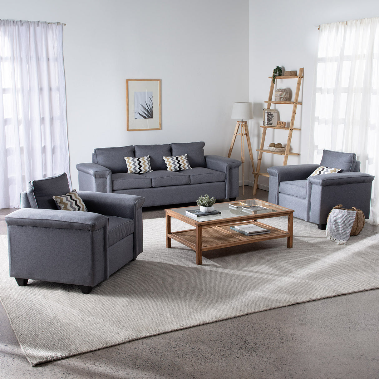 Sofá Antonia 3 Cuerpos + 2 Sillones