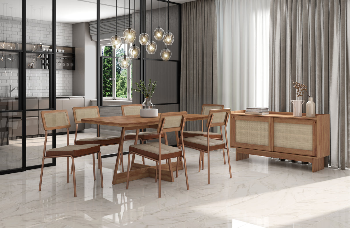 Comedor Itaparica 6 Personas Canela-Avellana