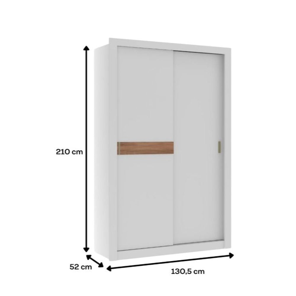 Clóset Vivacce 2P + 2C Blanco-Canela