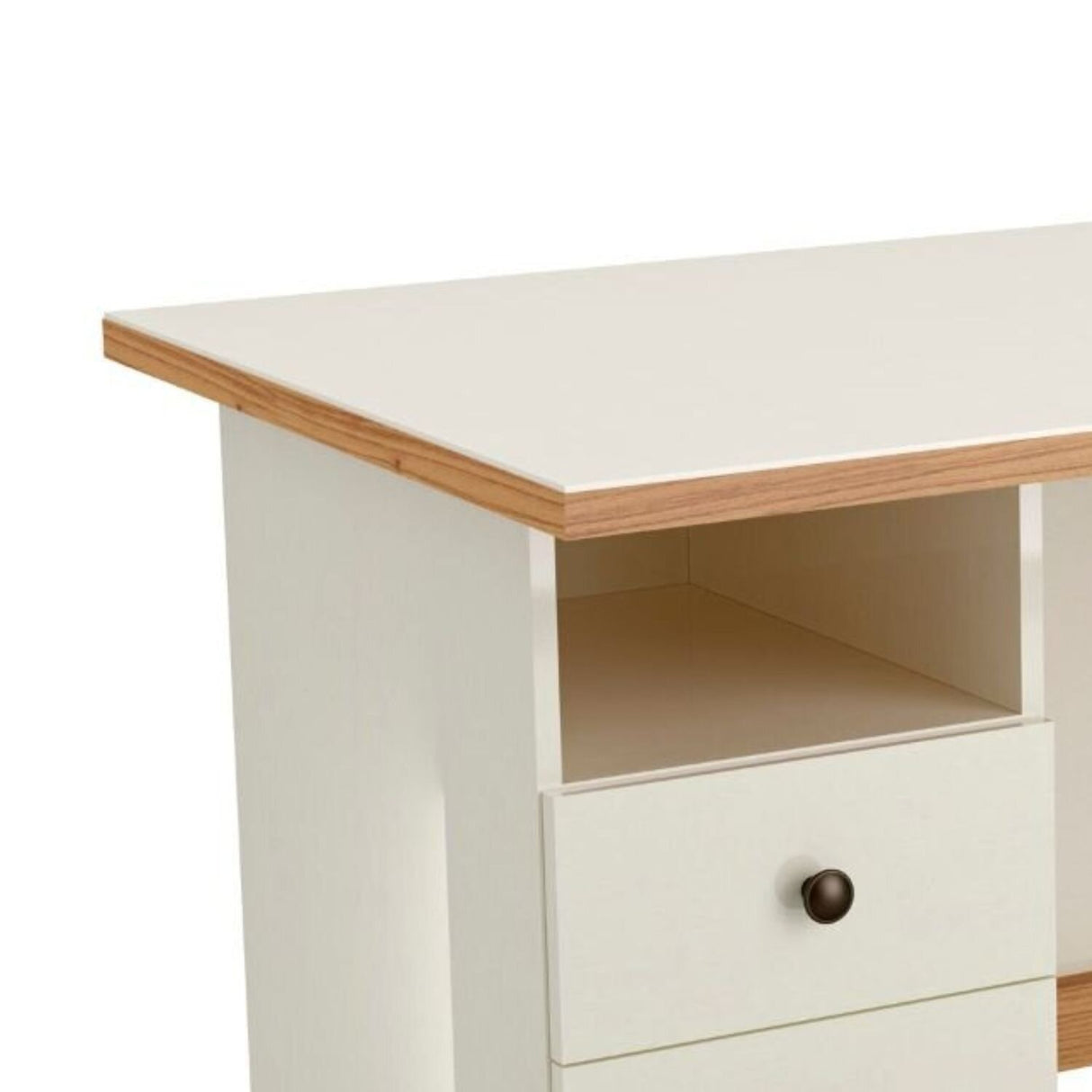 Escritorio San Rafael 4 Cajones Blanco-Canela