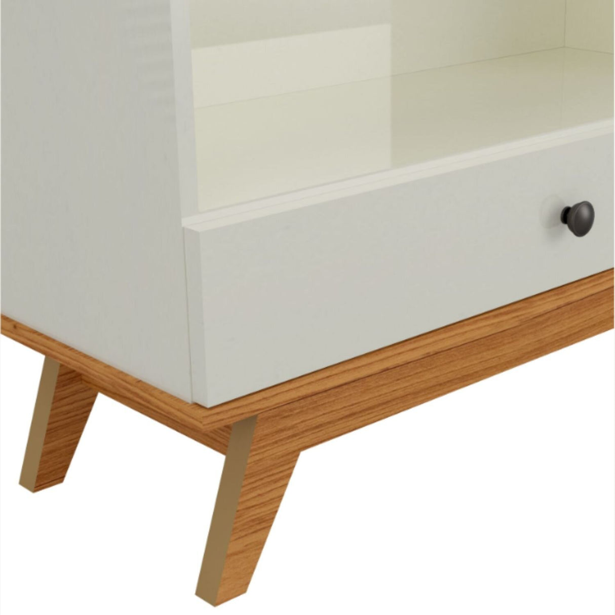 Estante Recife 1 Cajón Blanco-Canela