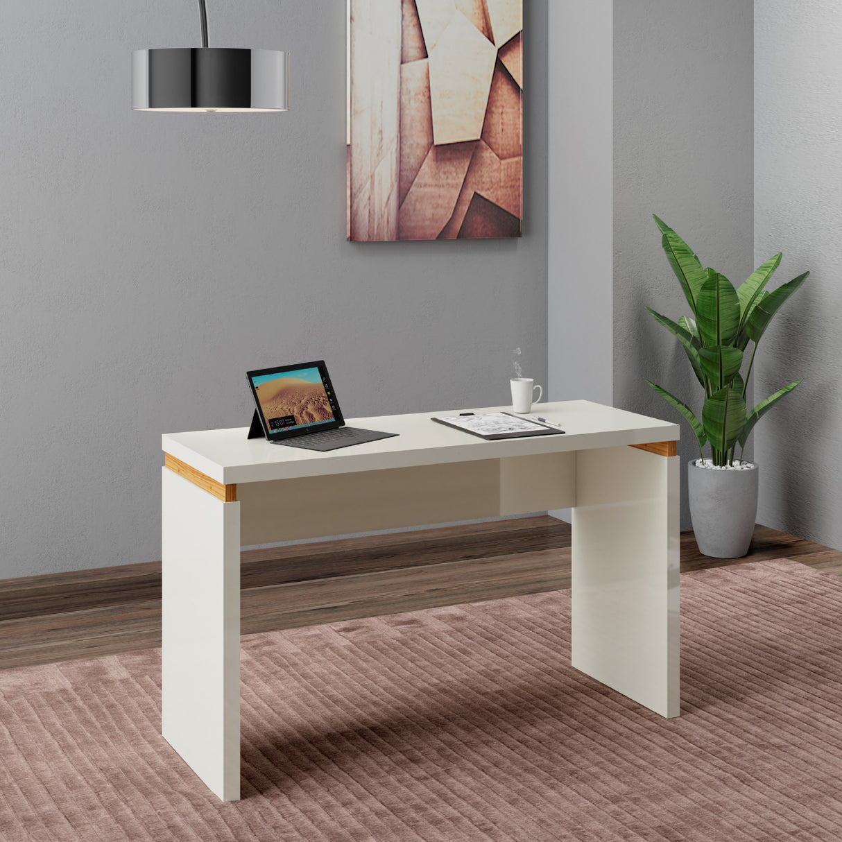 Escritorio Minas Blanco-Canela