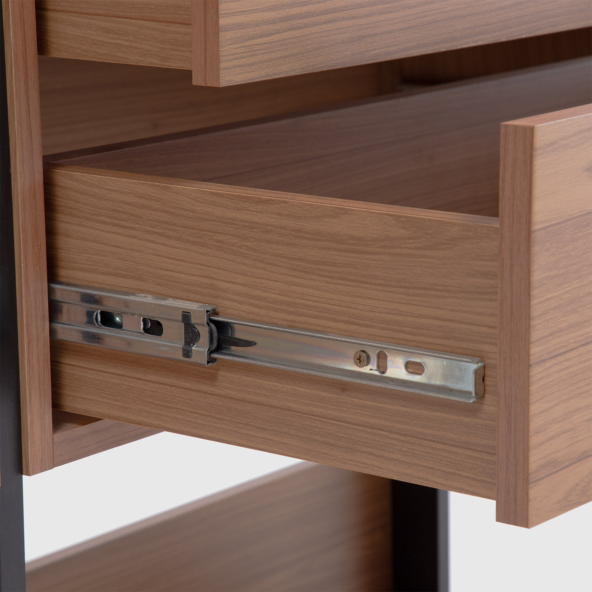 Estante Cucao 1 Puerta + 2 Cajones Canela-Negro