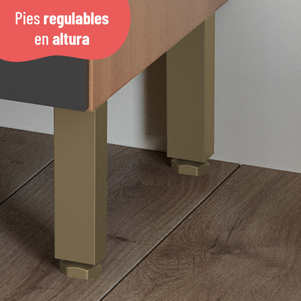 Despensero de Cocina 3 Puertas Macadamia