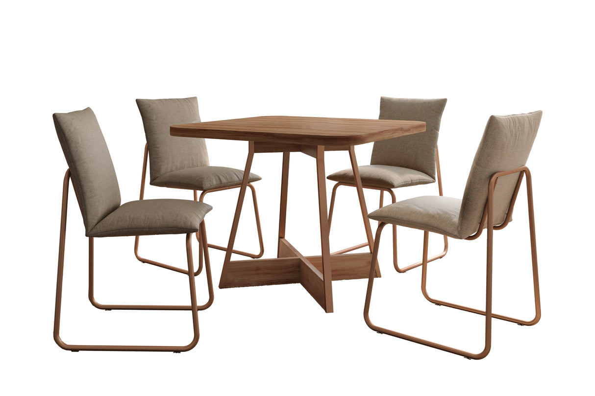 Comedor Soft 4 Personas Canela