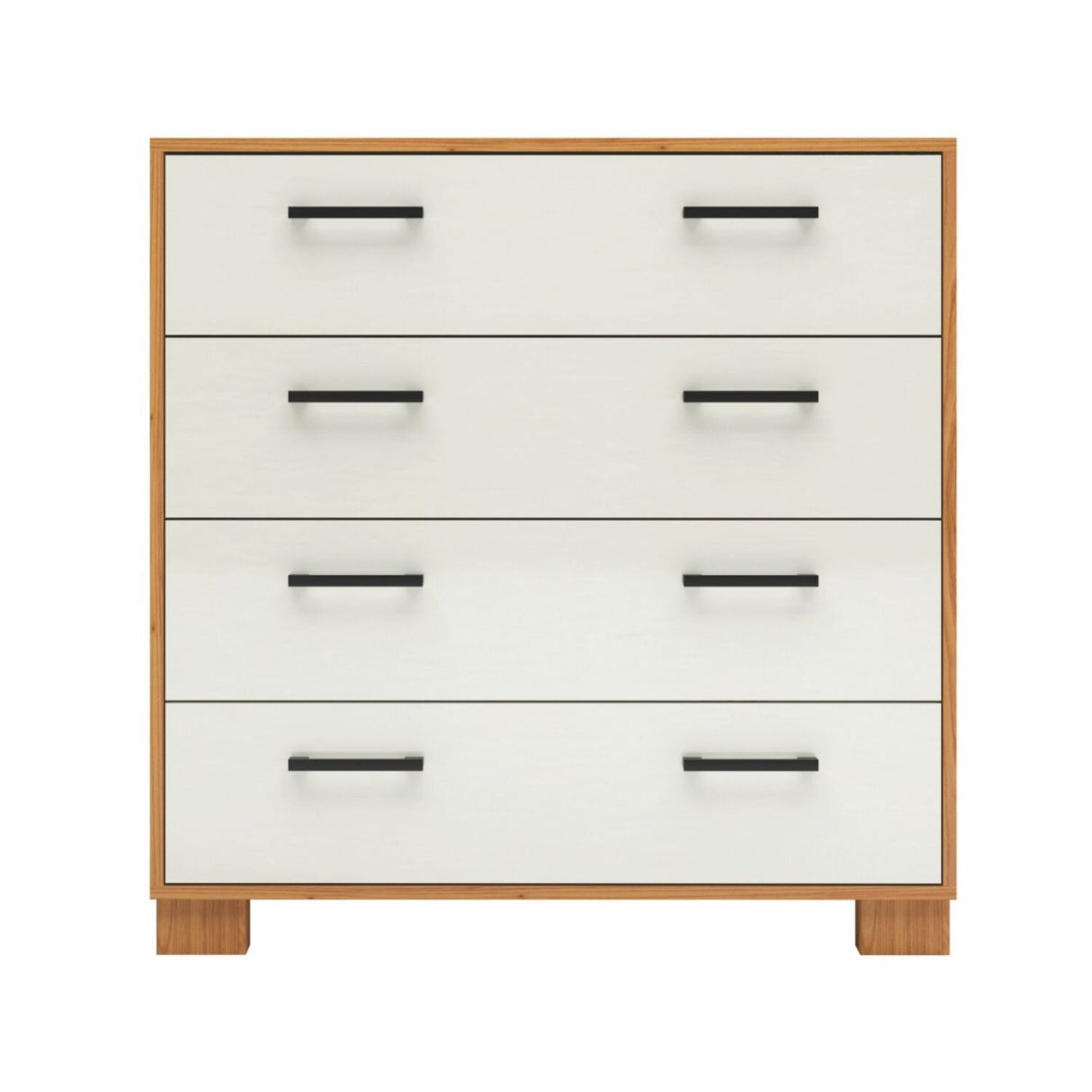 Cómoda Londrina 4 Cajones Blanco-Canela