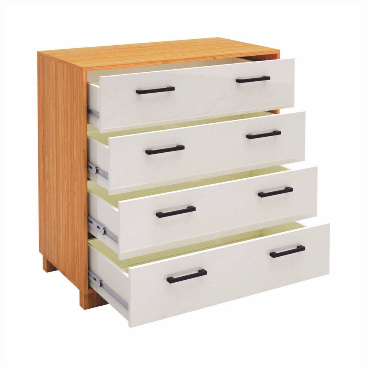 Cómoda Londrina 4 Cajones Blanco-Canela