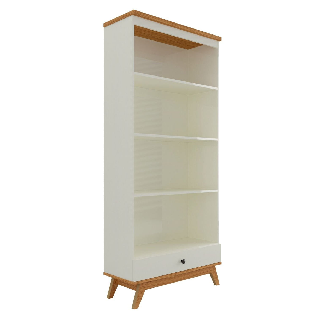 Estante Recife 1 Cajón Blanco-Canela