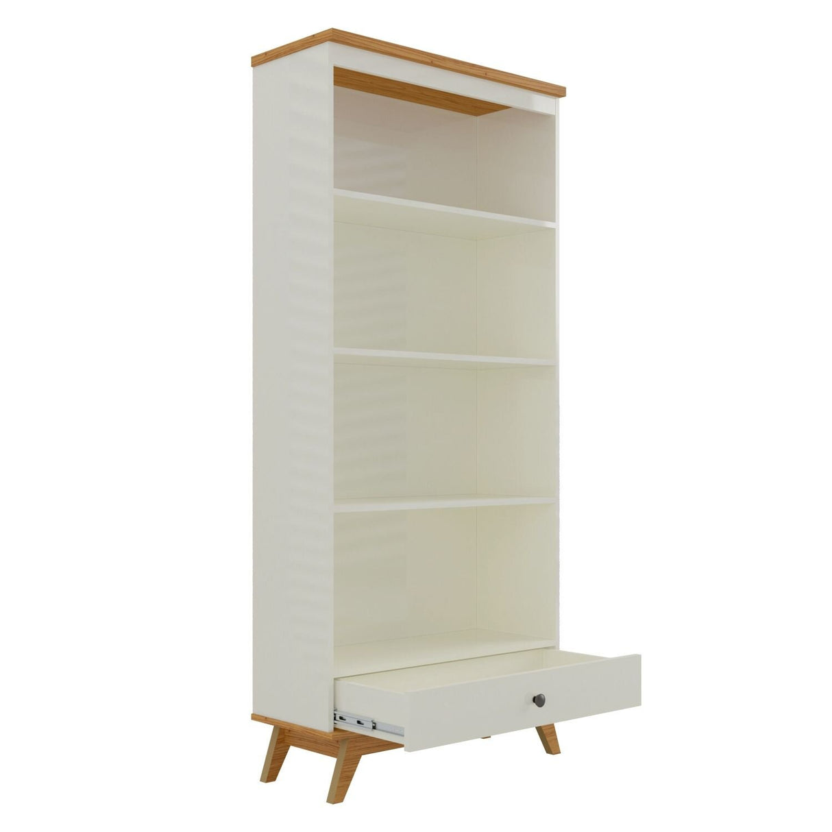 Estante Recife 1 Cajón Blanco-Canela