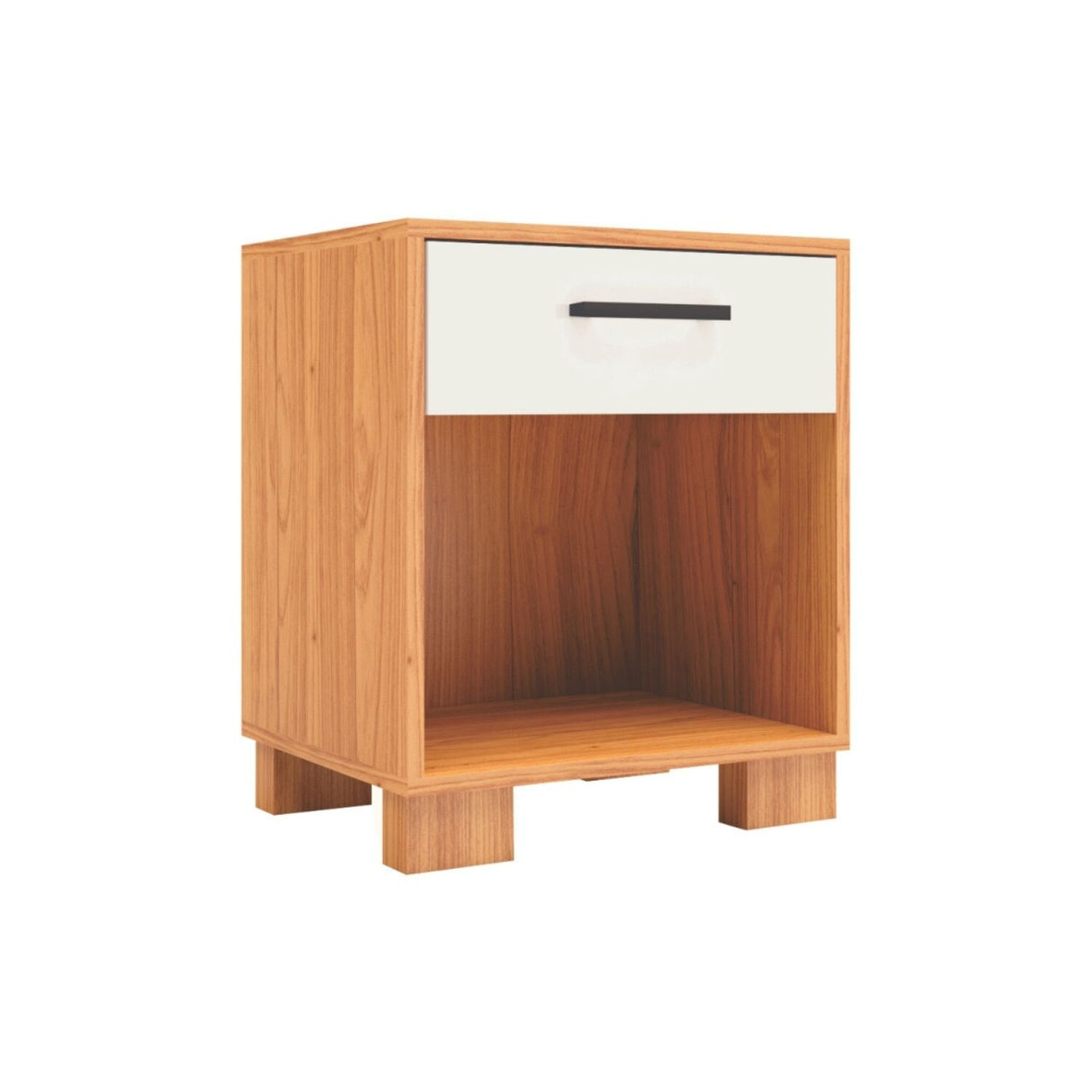 Velador Londrina 1 Cajón Canela-Blanco