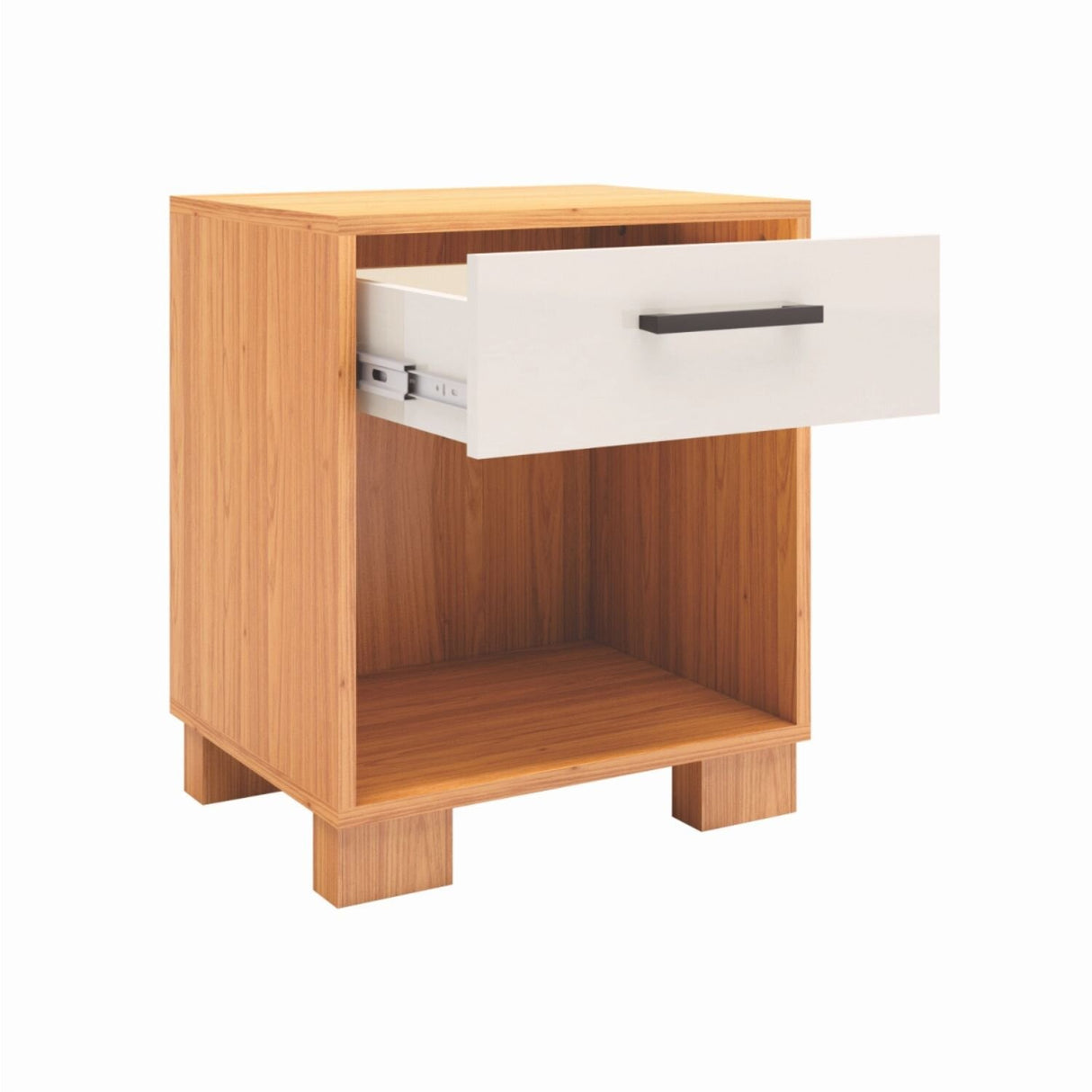 Velador Londrina 1 Cajón Canela-Blanco