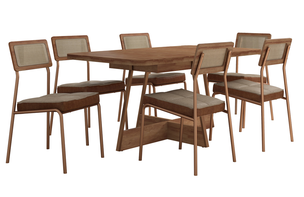 Comedor Itaparica 6 Personas Canela-Avellana