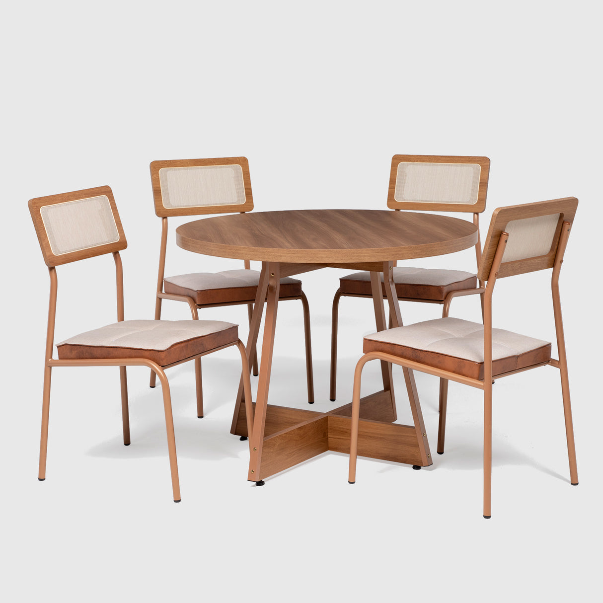 Comedor Capitolio 4 Personas Canela-Avellana