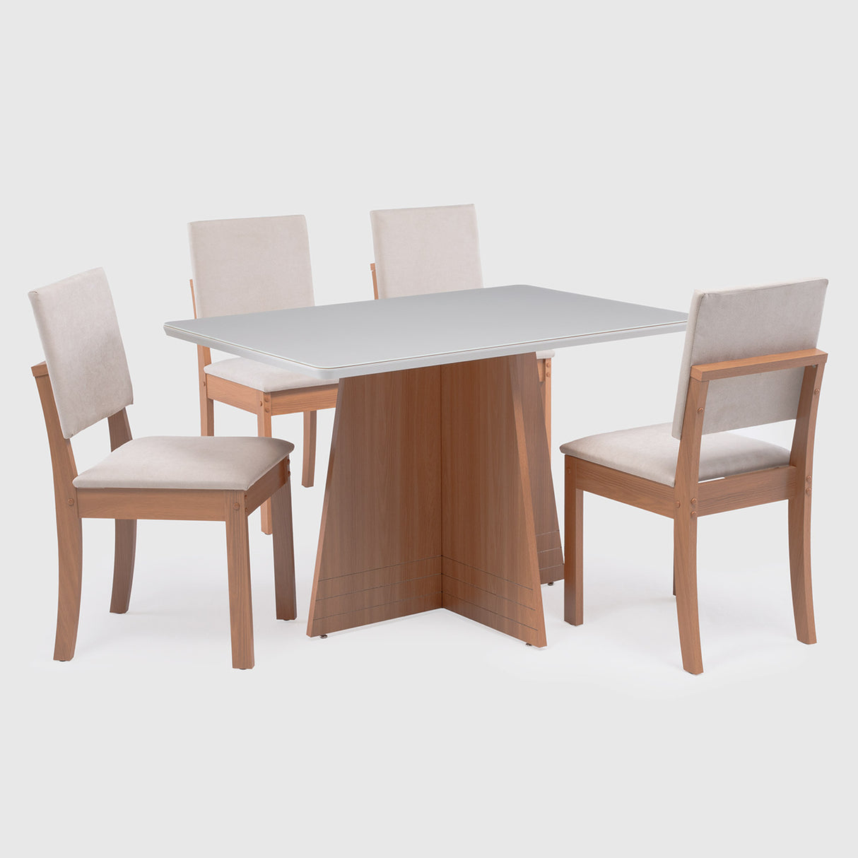 Comedor Lotus 4 Personas Canela-Beige