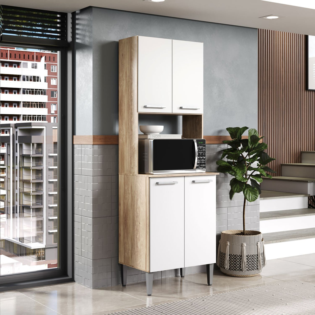 Kit de Cocina Arizona Blanco-Oak