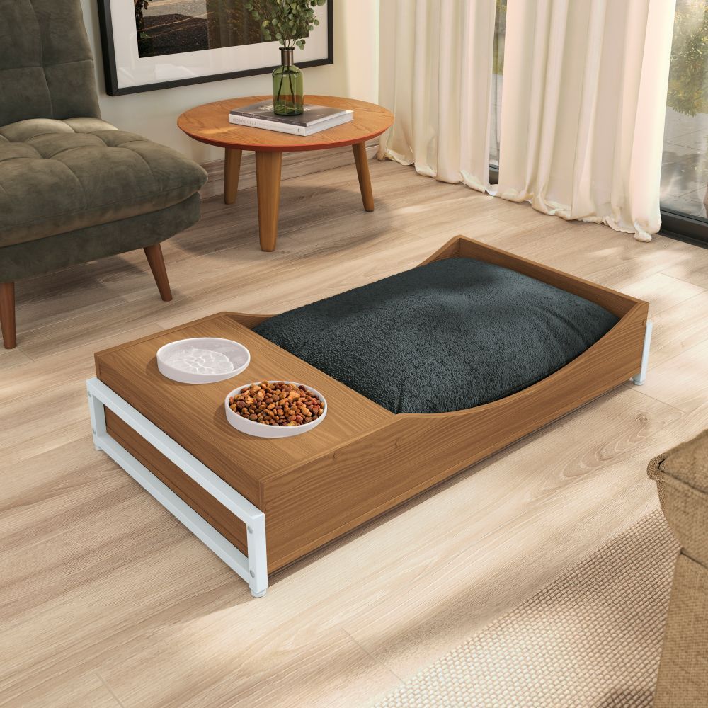 Cama para mascota (con platos incluidos)
