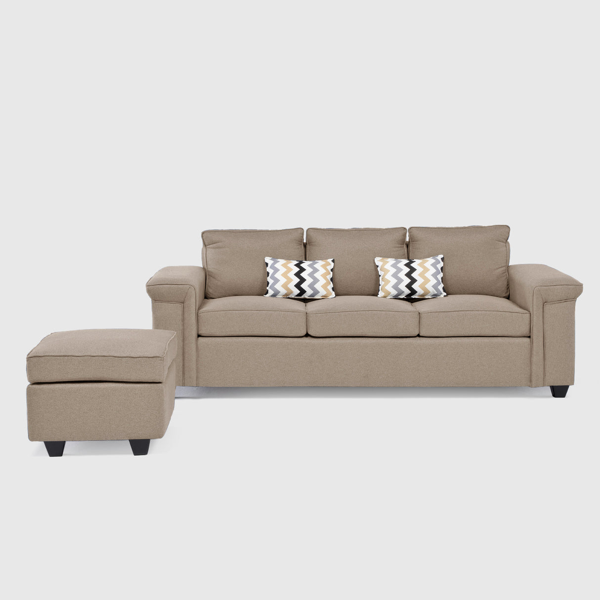 Sofá Antonia 3 Cuerpos + 1 Pouf