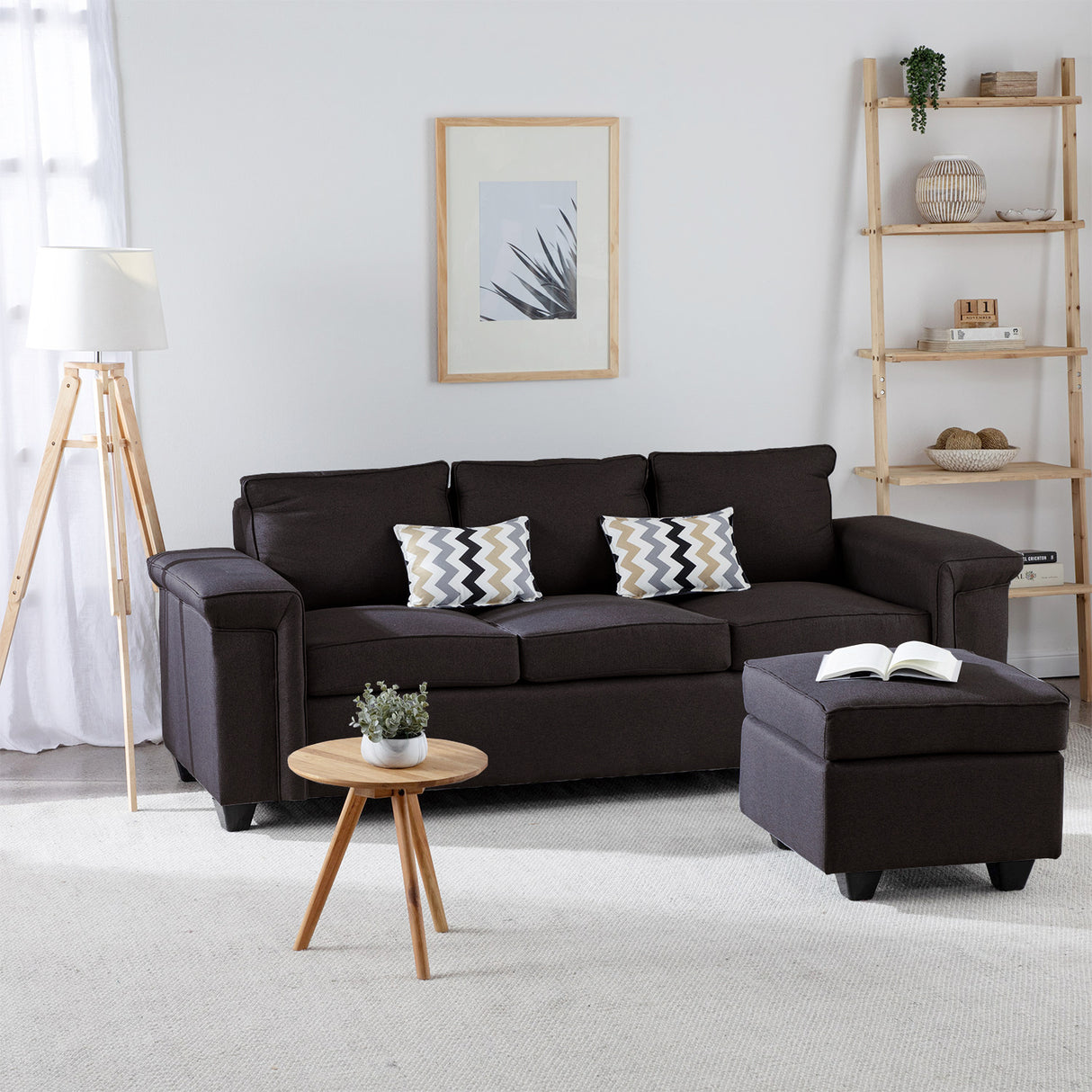 Sofá Antonia 3 Cuerpos + 1 Pouf