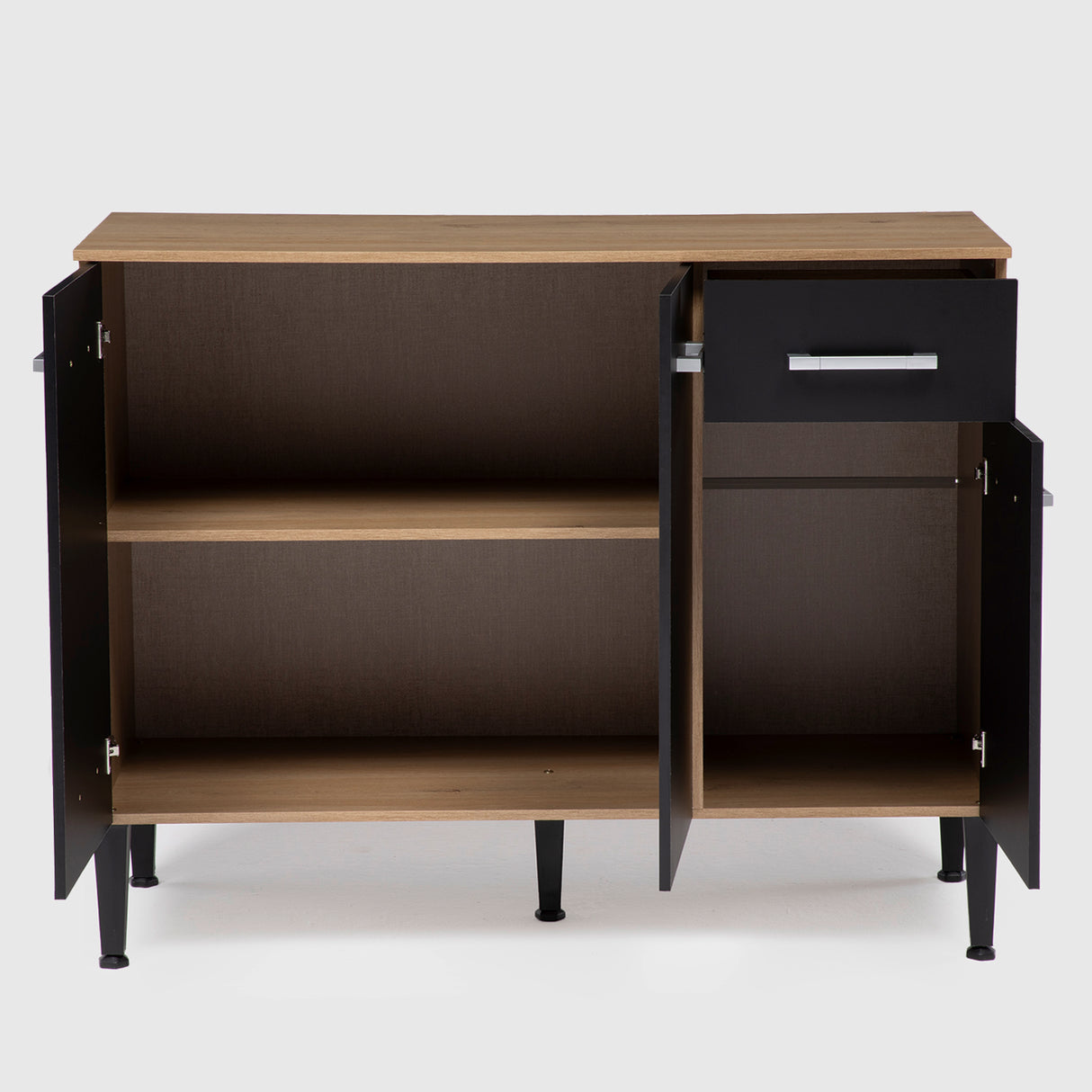 Mueble de cocina Arizona 4 módulos Negro-Oak