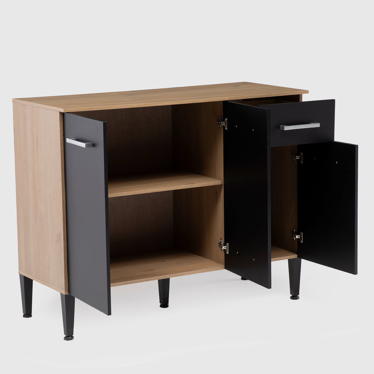 Mueble de cocina Arizona 4 módulos Negro-Oak